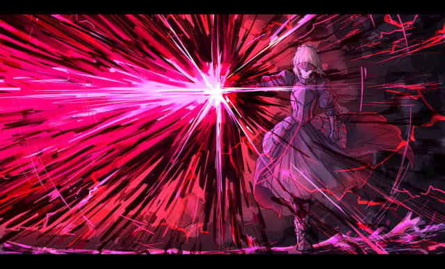 Neon Energy Anime Battle Art