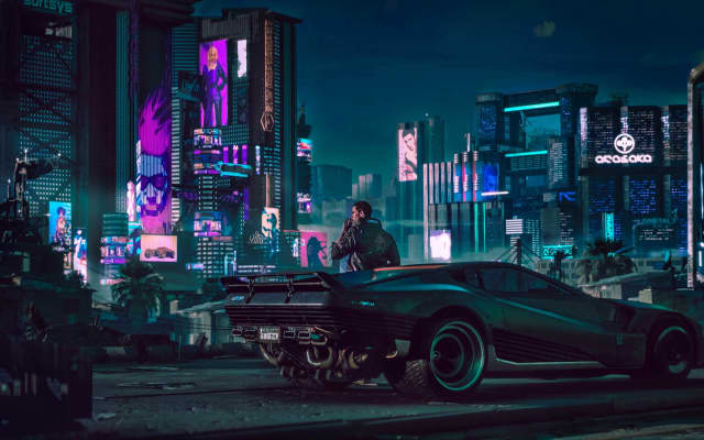 Neon Cyberpunk City Night Drive