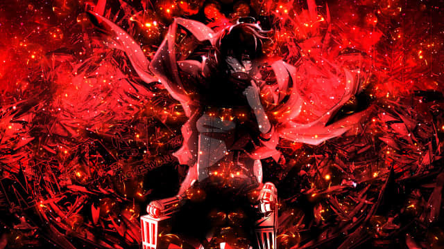 Mikasa Ackerman Red Energy Explosion