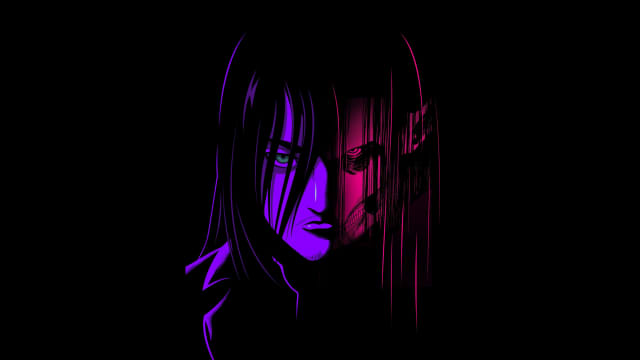 Eren Yeager Neon Purple Glow