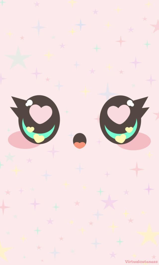 Kawaii Cute Eyes With Pastel Stars