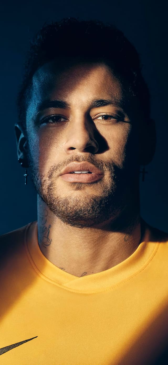 Neymar Jr Yellow Portrait Blue