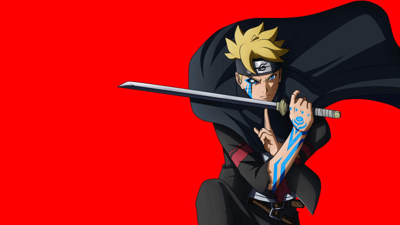 Naruto Uzumaki Sword Red Background