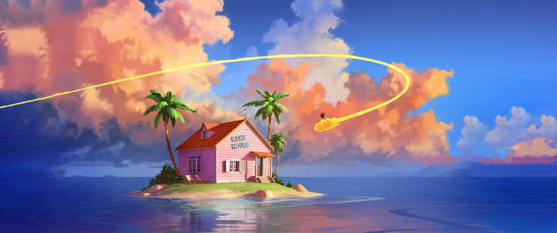 Dragon Ball Dreamy Island House With Golden Comet