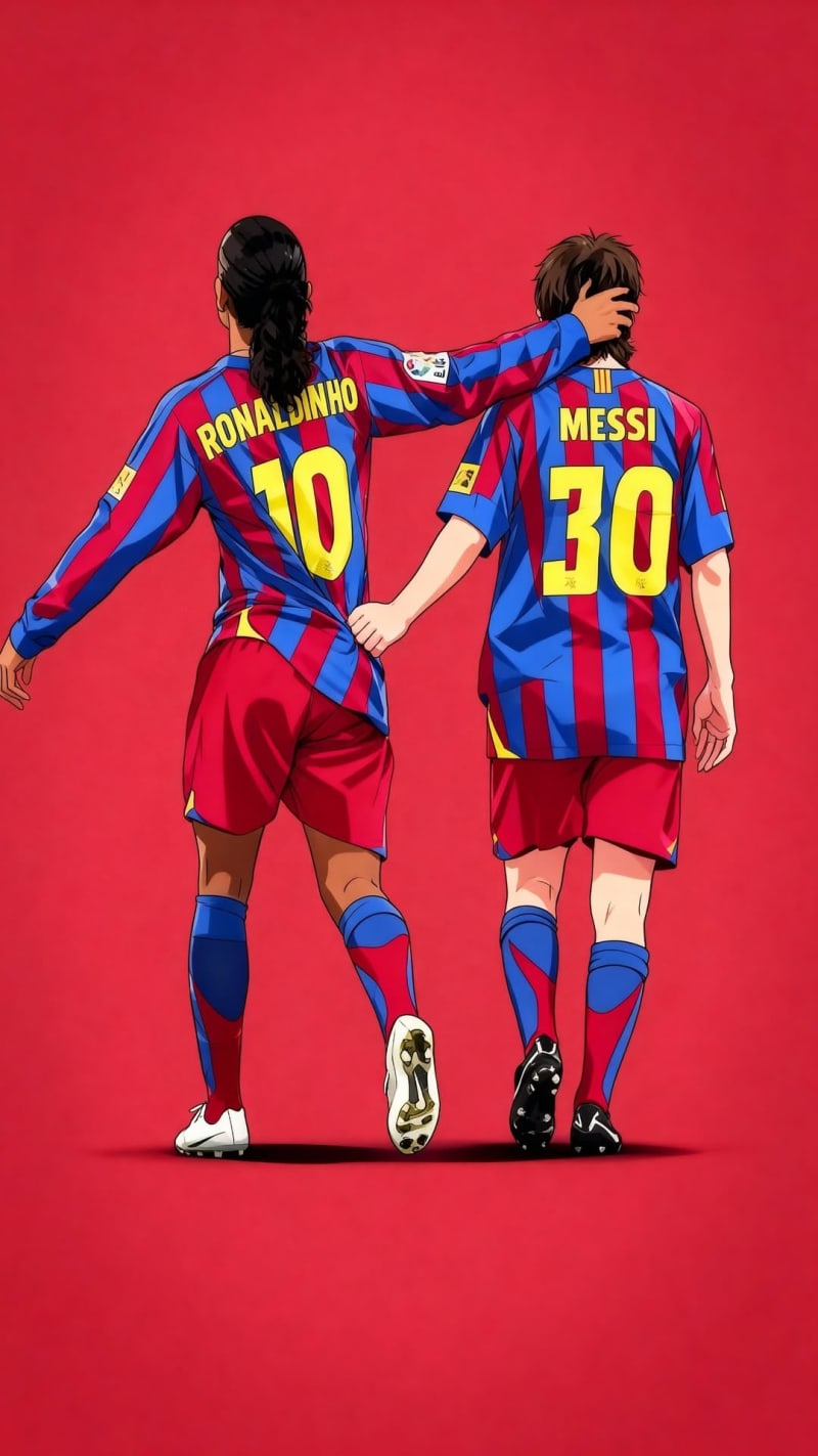 Soccer Football Players Red Jersey