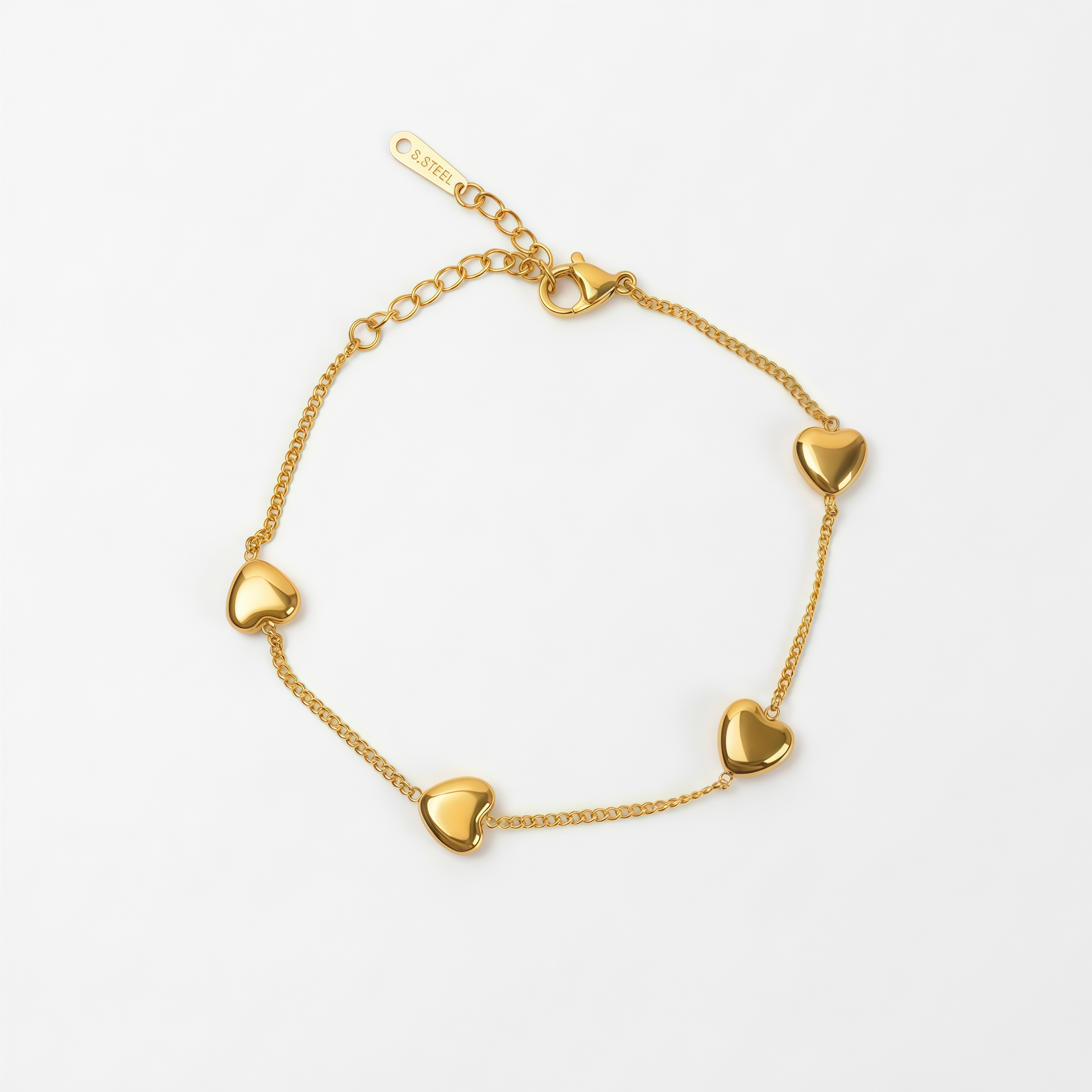 Pulsera Cuatro Corazones Dorada - Vista 1