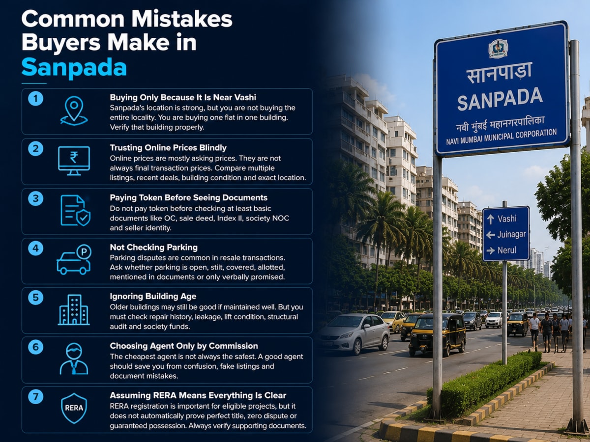 Common real estate buying mistakes in Sanpada
