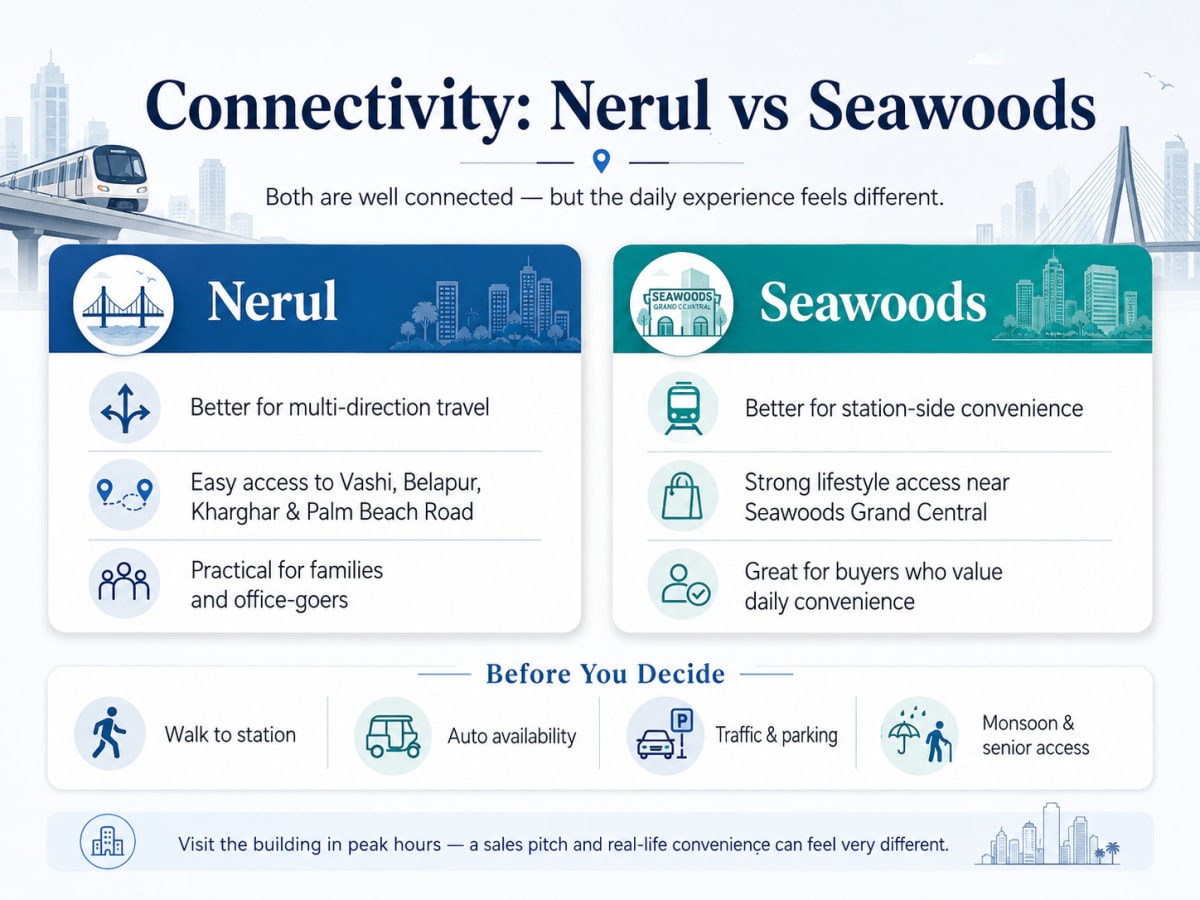 Connectivity: Nerul vs Seawoods
