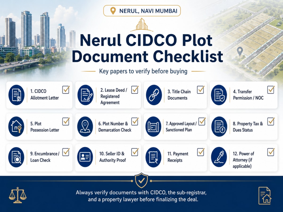 Nerul CIDCO plot document checklist