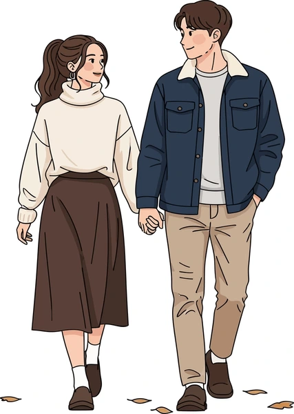 happy couple showing healthy communication in relationship