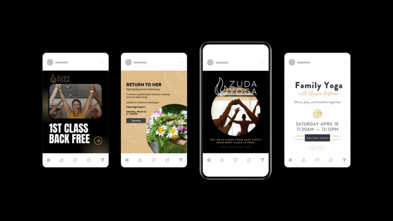 Zuda Yoga social media