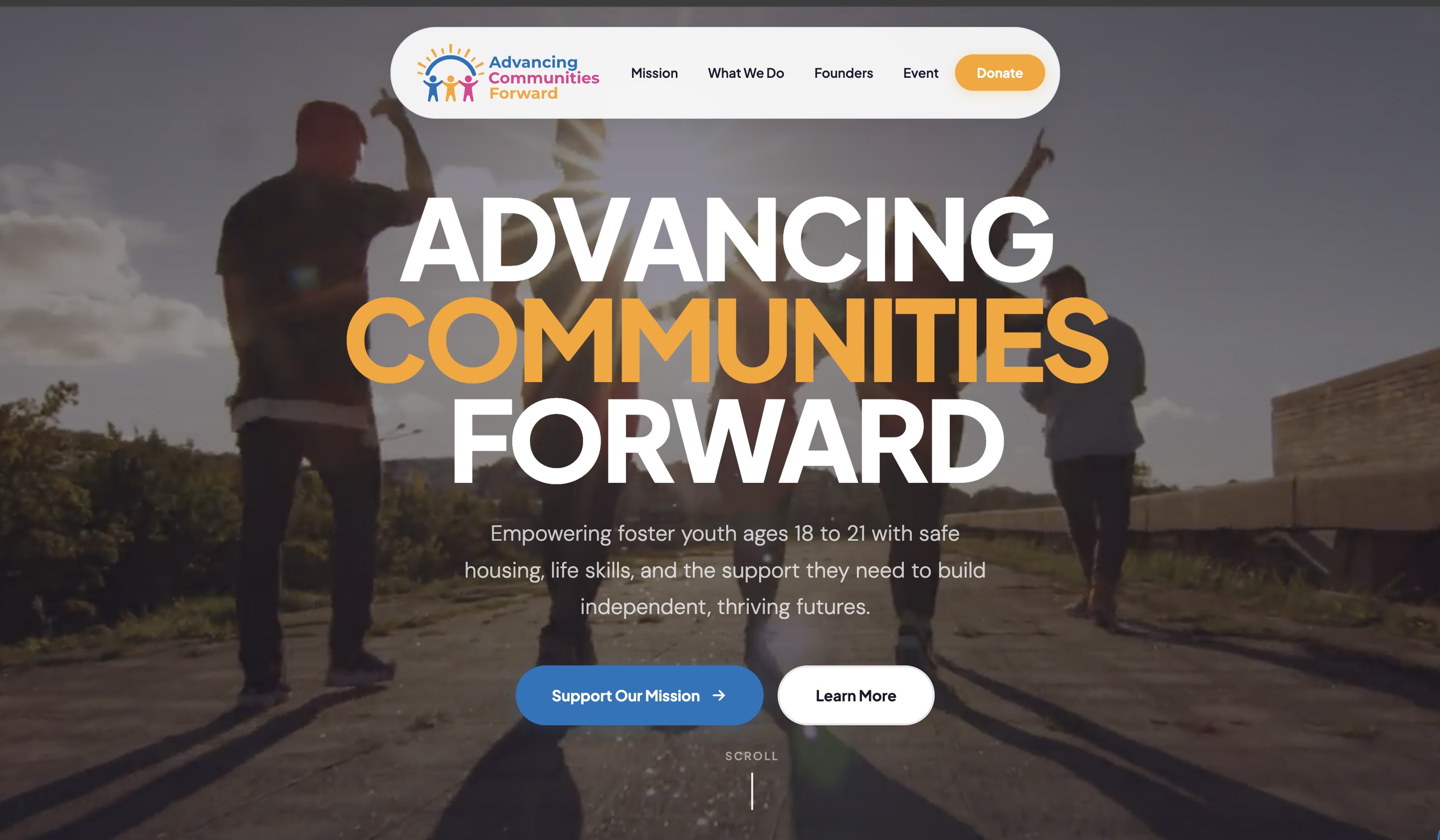 Advancing Communities Forward website