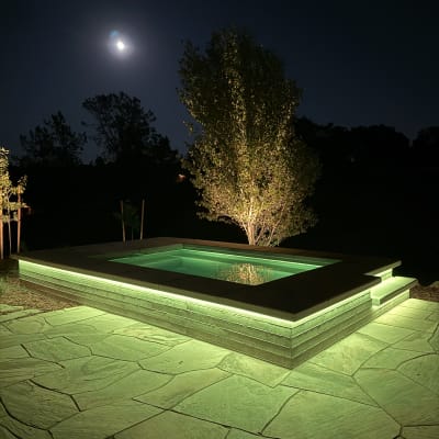 Spa with moonlight