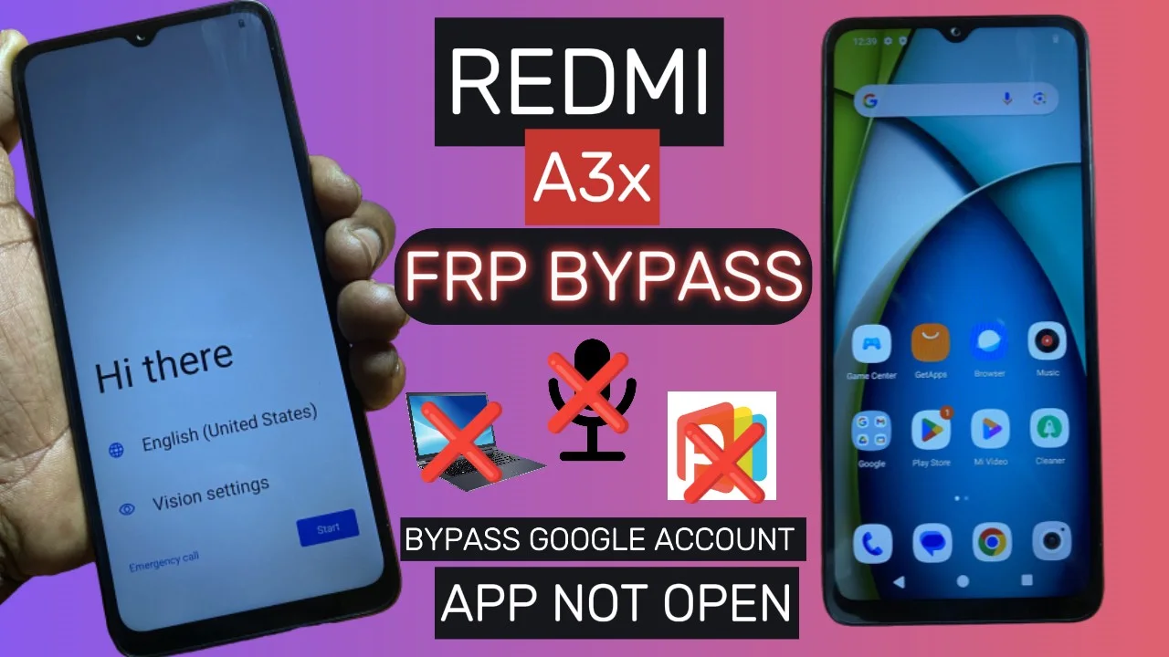 All Redmi A3x FRP Bypass