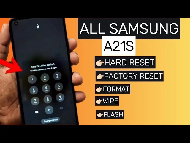 Samsung a21s hard reset