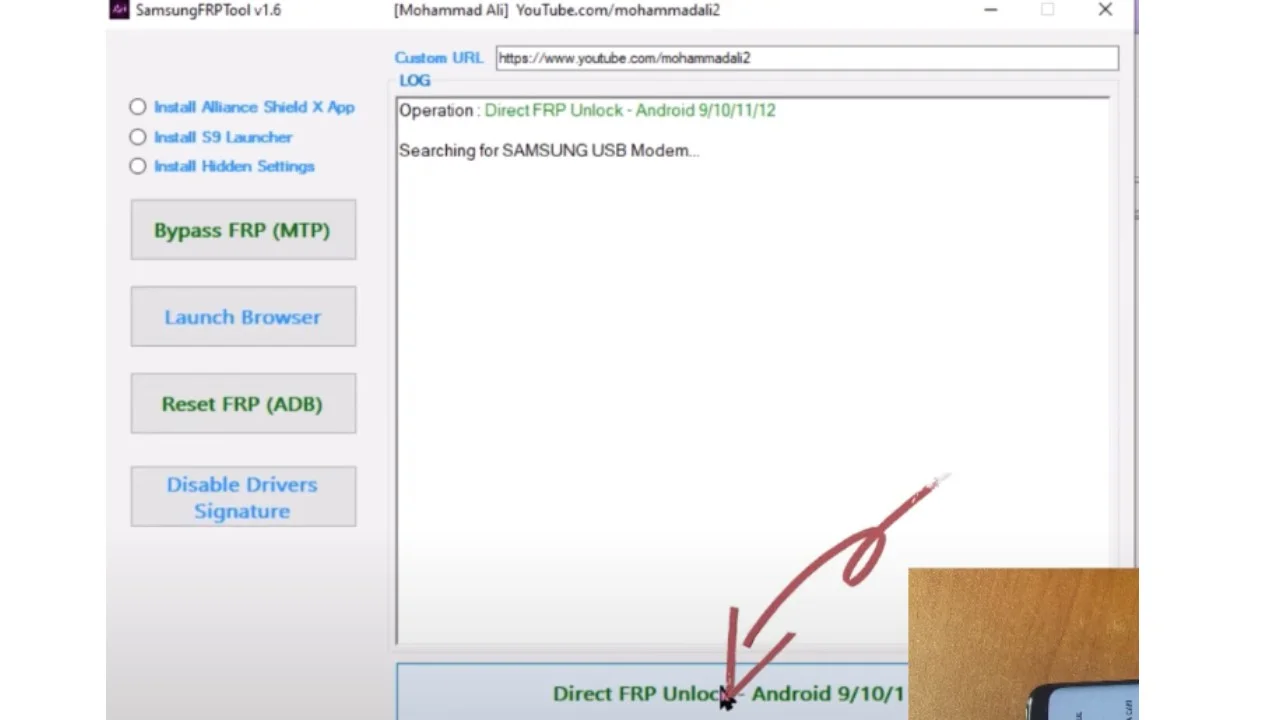 Samsung s9/s9/ plus FRP Bypass