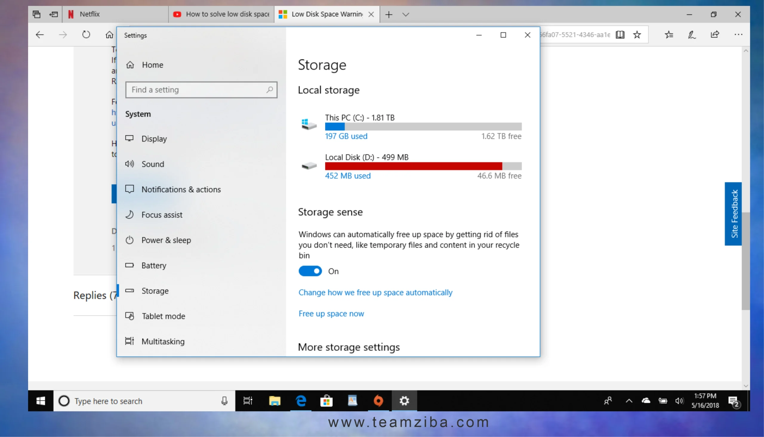 disk space issues