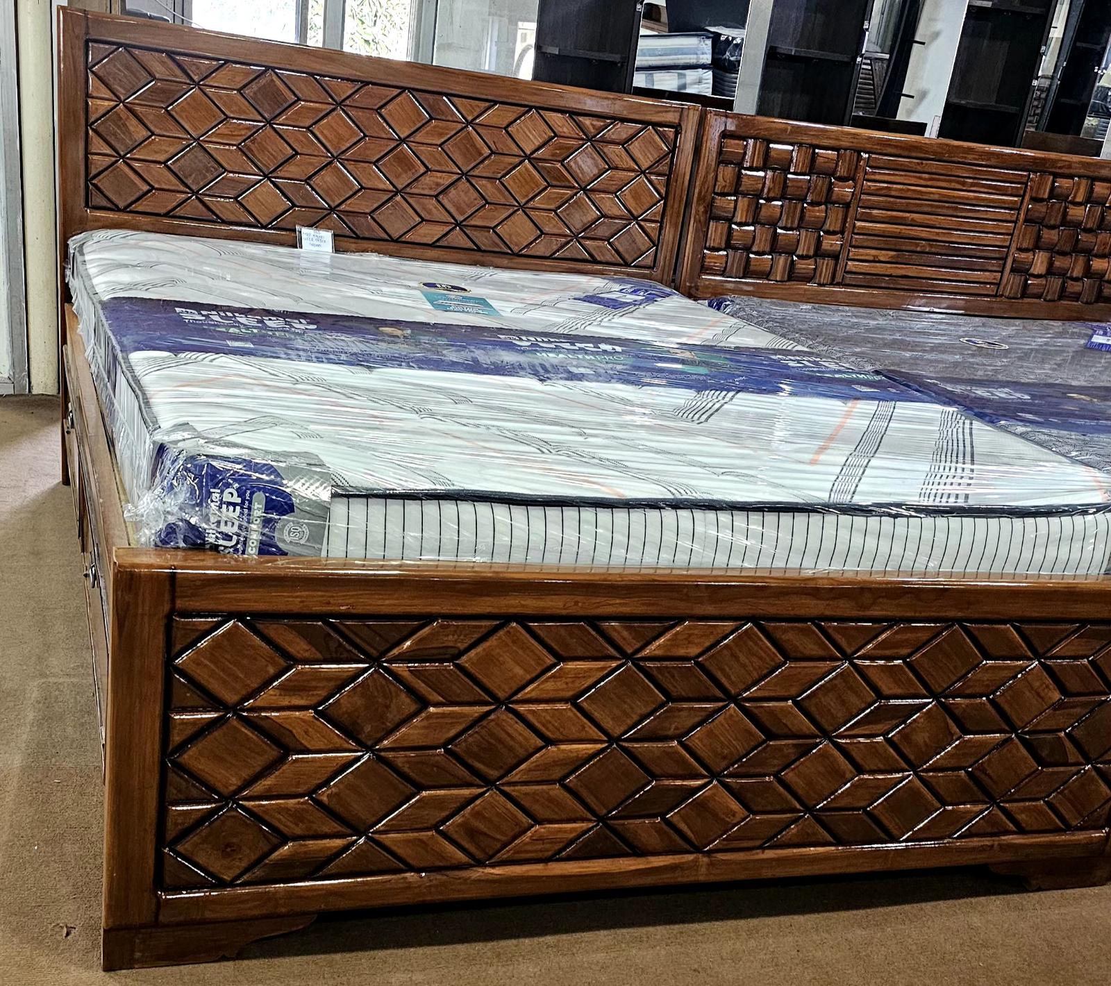 King size(78"×72") Box Bed, Made with teak wood