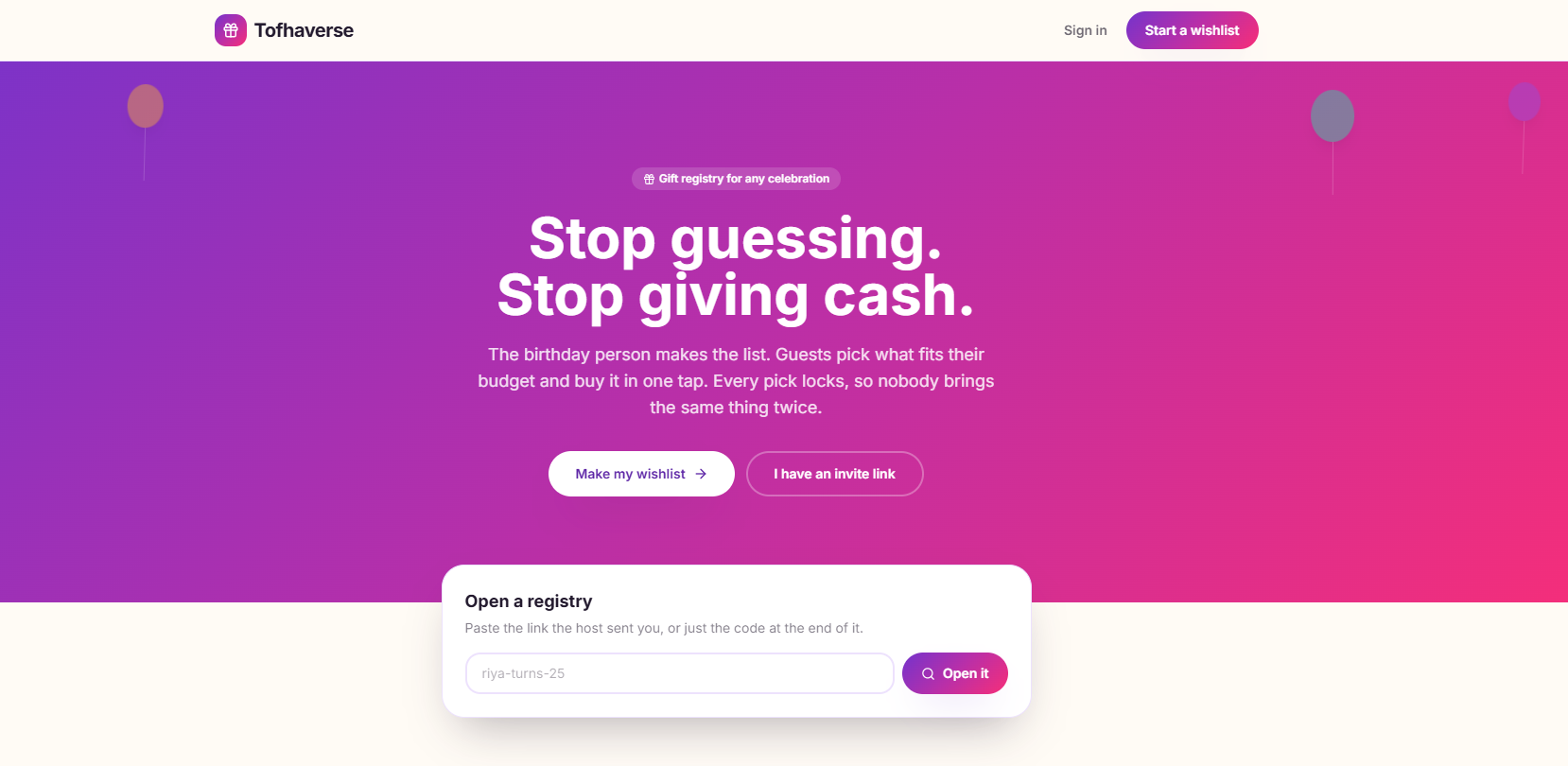 Tofhaverse — home page
