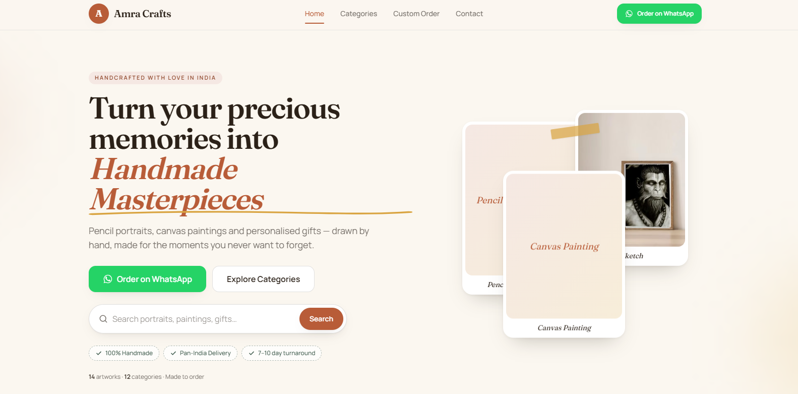 Amra Crafts — home page