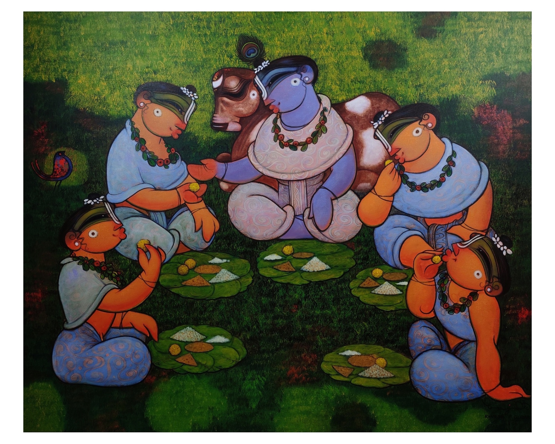 Krishna vanbhojan.. by Ramesh Gujar