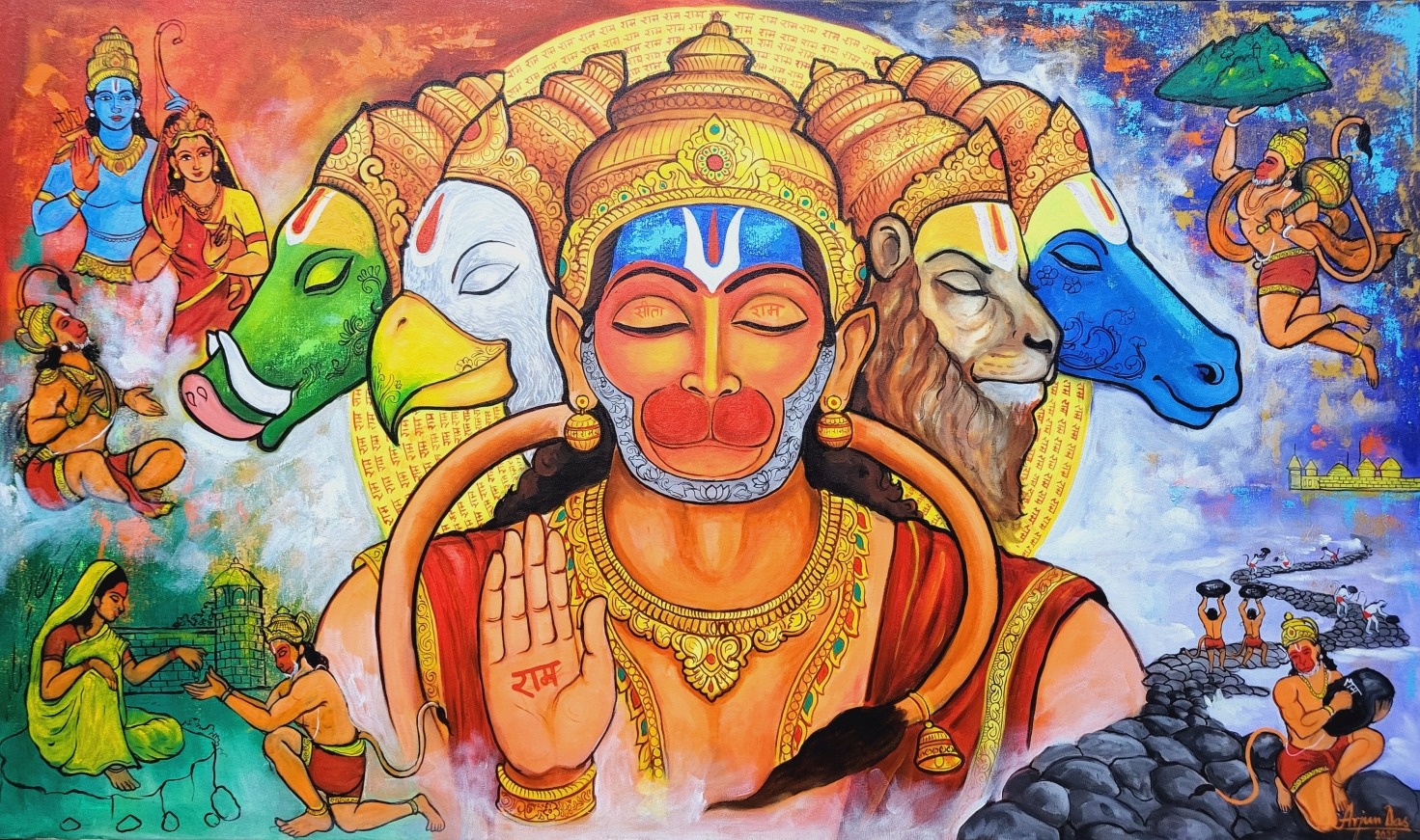 Panchmukhi Hanuman by Arjun Das