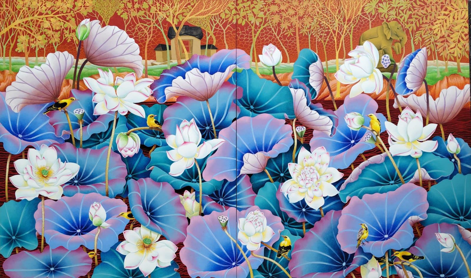 HATIPUKUR IN SANTINIKETAN by Artist Ramu Das