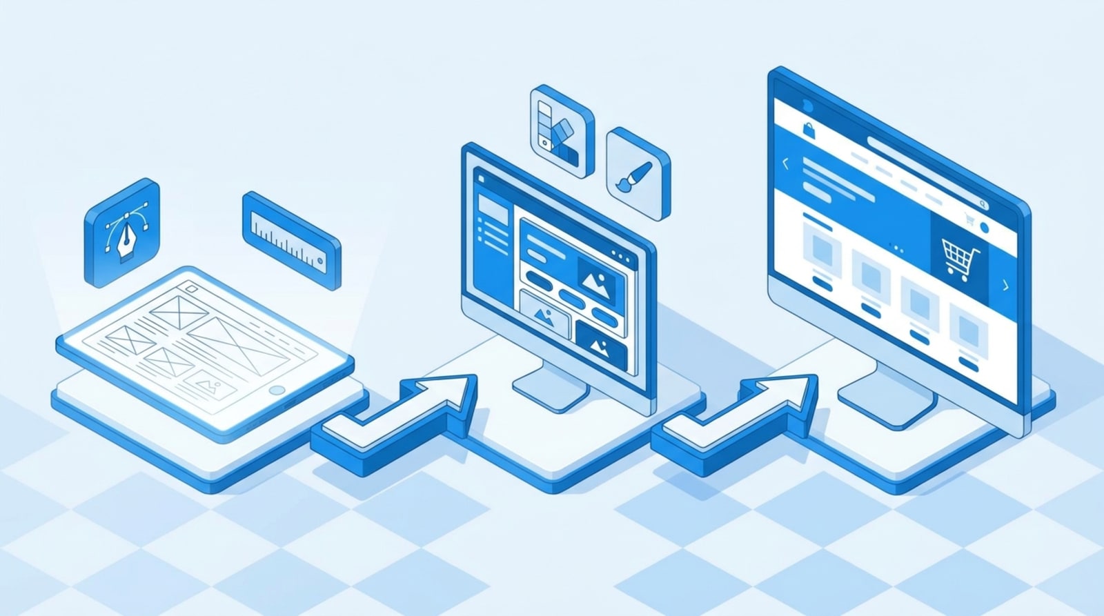 ikas web tasarım süreci: keşif, wireframe, tasarım ve yayın