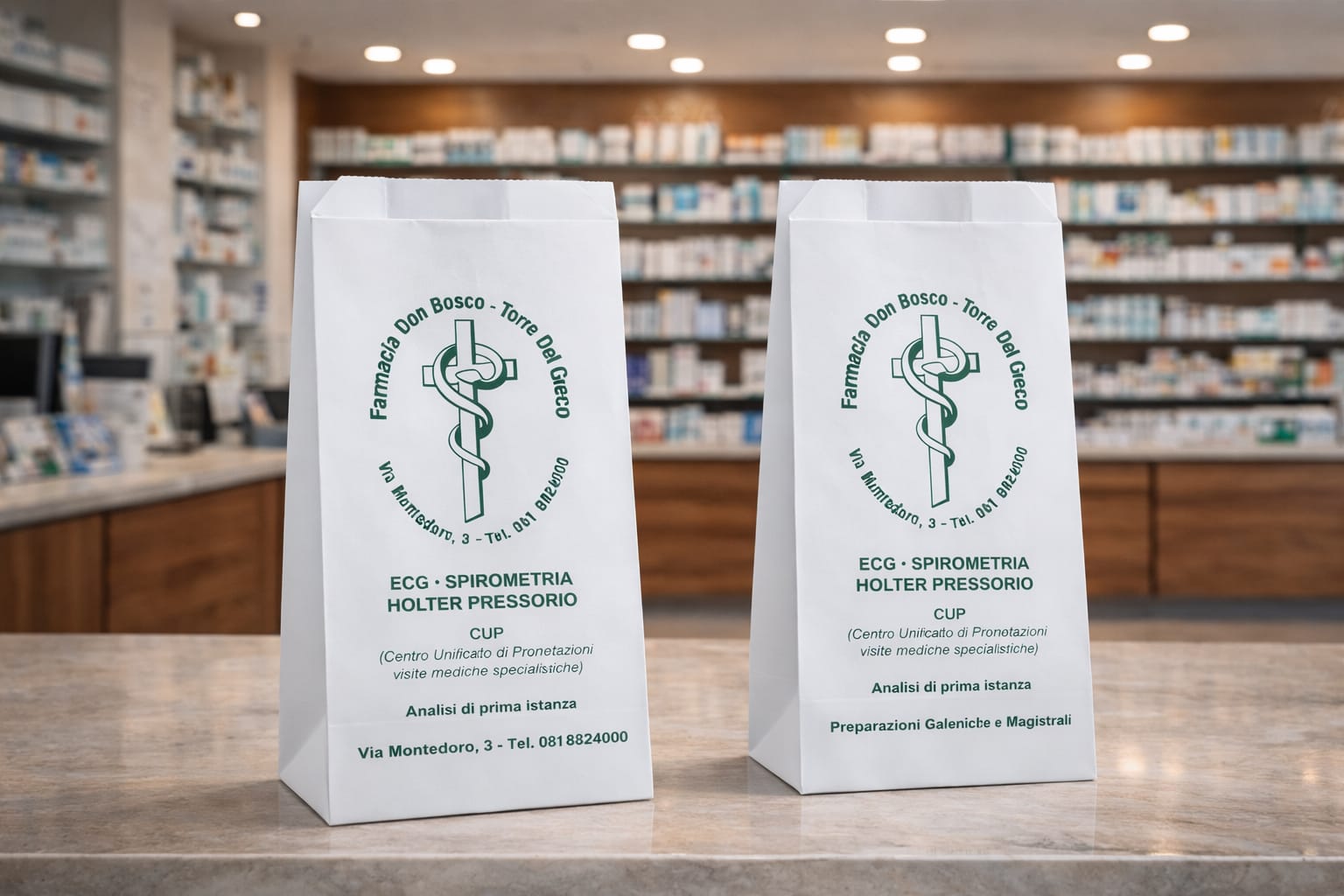 Shopper personalizzata per Farmacia Don Bosco