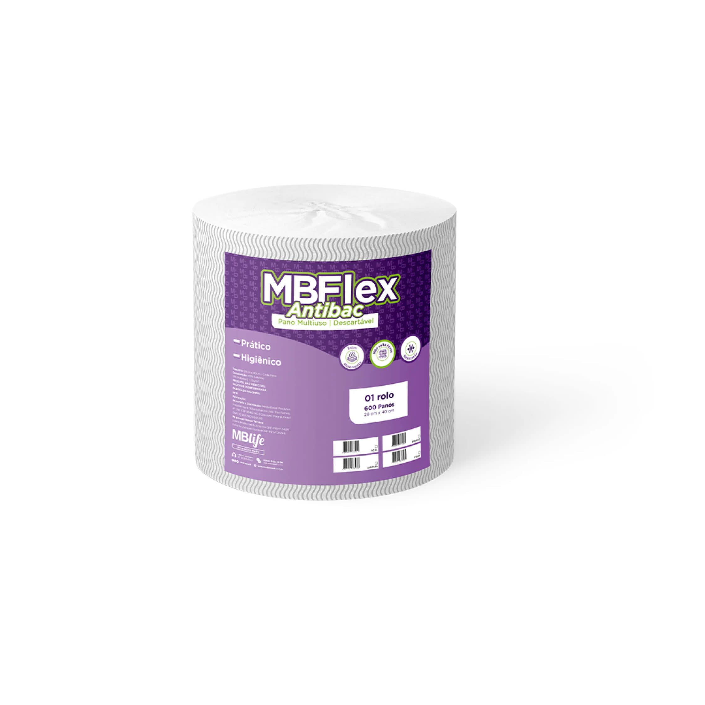 Rolo De Pano Antibacteriano Branco Com 600 Unidades – Medix | Limpeza Profunda Com Ação Sanitizante