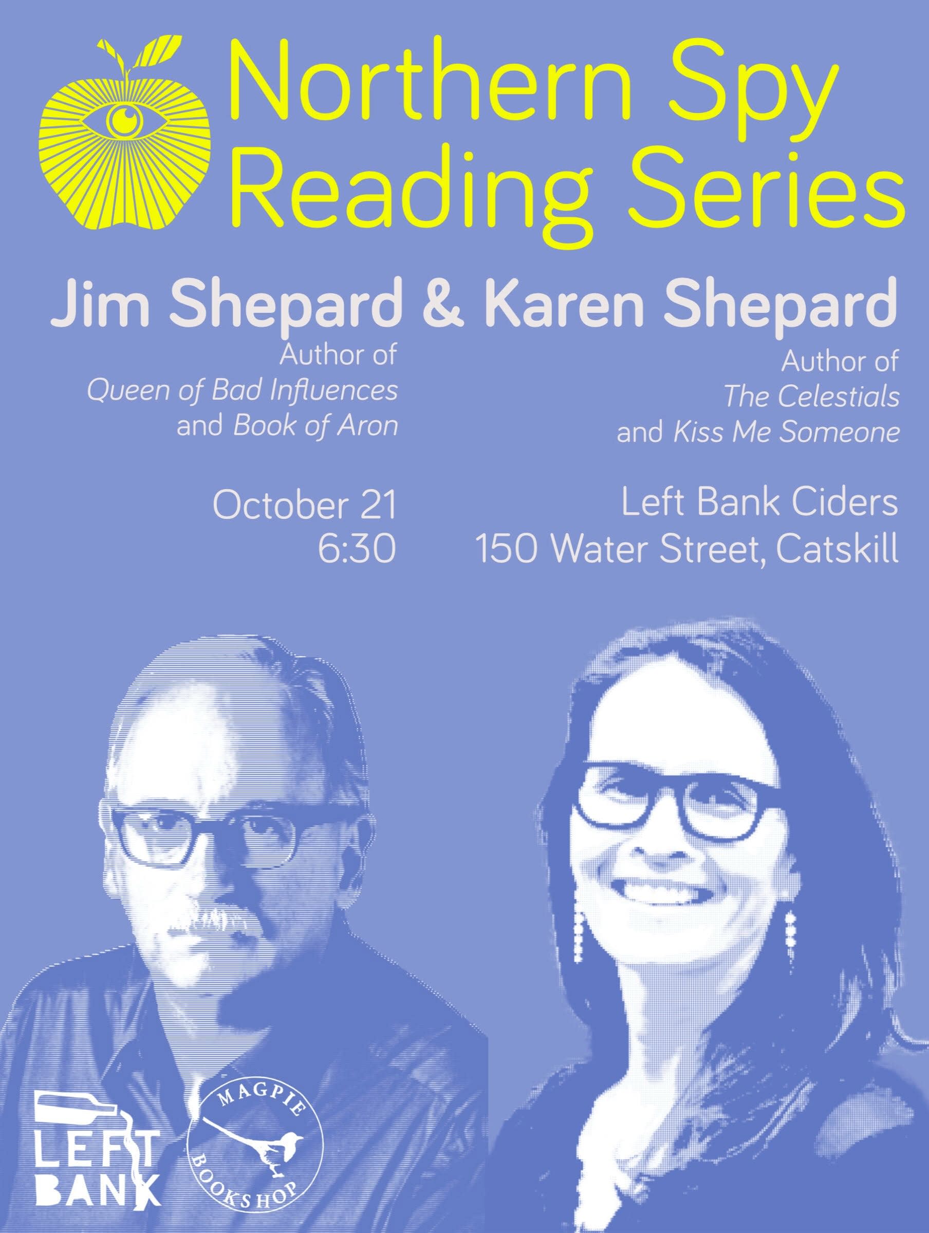 Northern Spy Reading Series: Jim Shepard & Karen Shepard