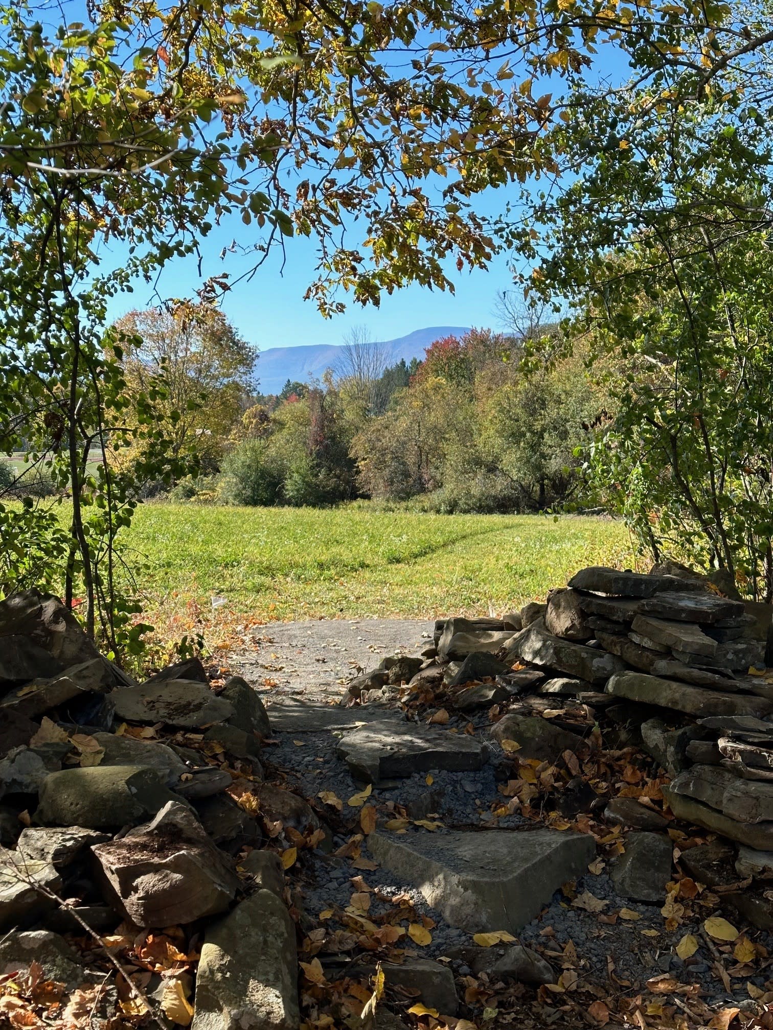 Great Northern Catskills Disc Golf Courses. Greenville Disc Golf Course with Fall Foliage.