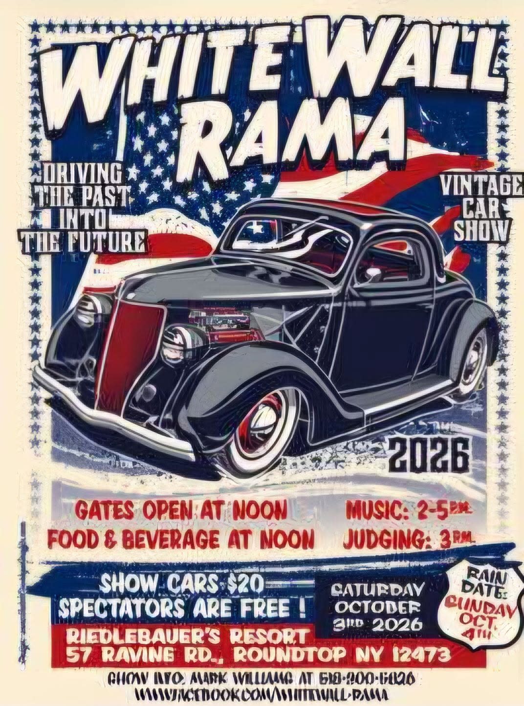 White Wall Rama Vintage Car Show at Nussy’s Bier Garten