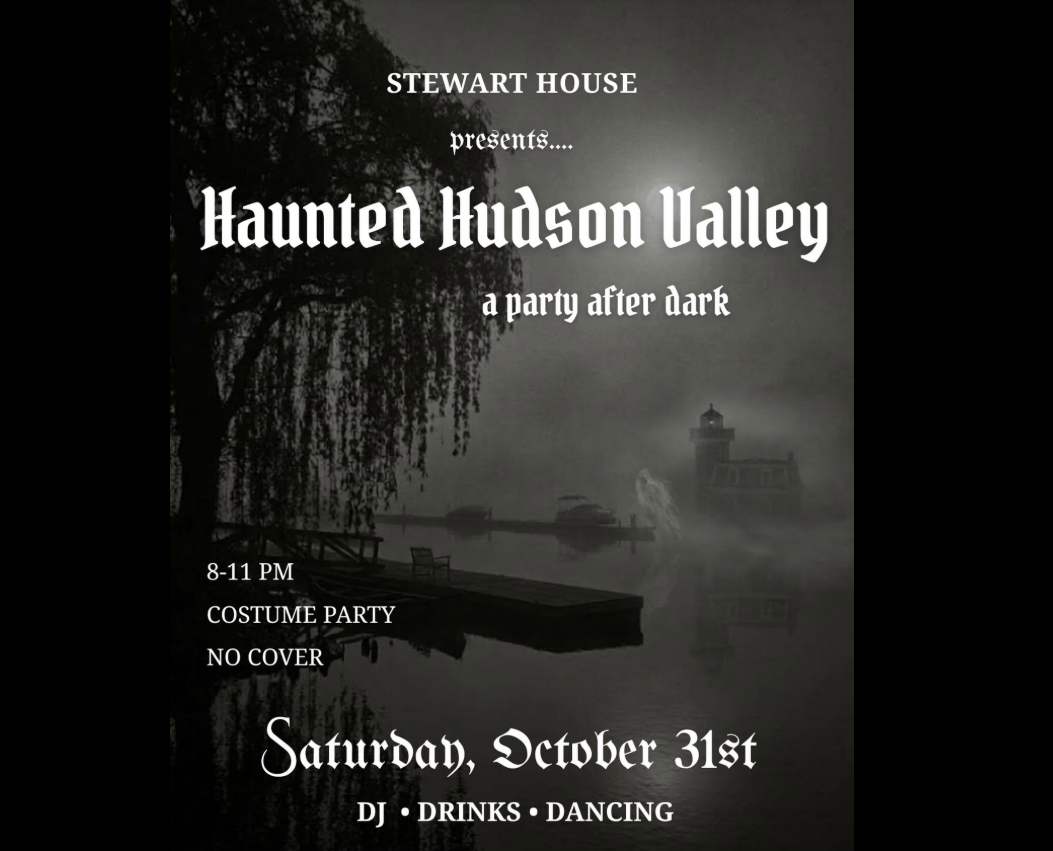 Haunted Hudson Valley Halloween Party in the Catskills at The Stewart House along the Hudson River.