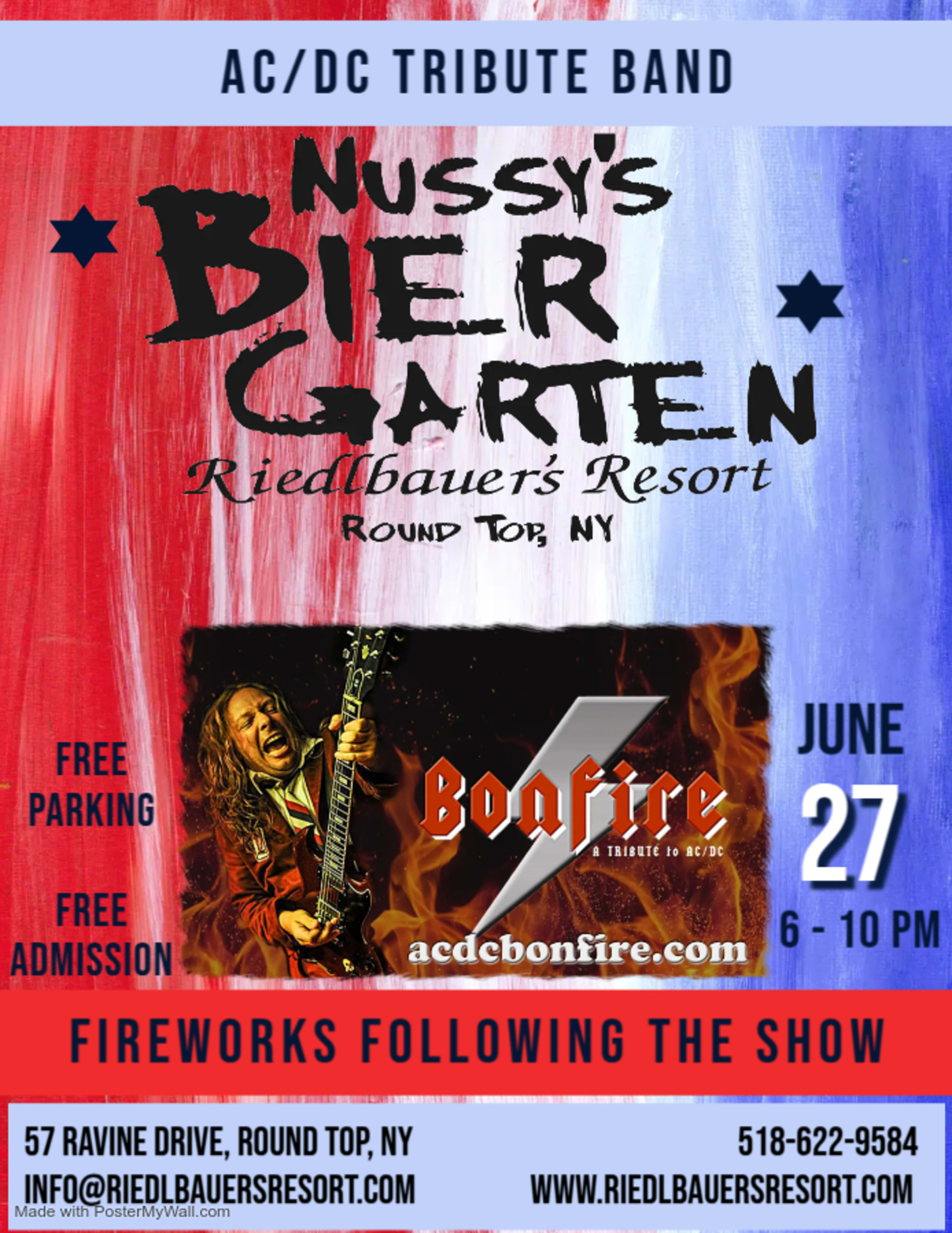 AC/DC TRIBUTE BAND PERFORMANCE & FIREWORKS AT NUSSY'S BIER GARTEN