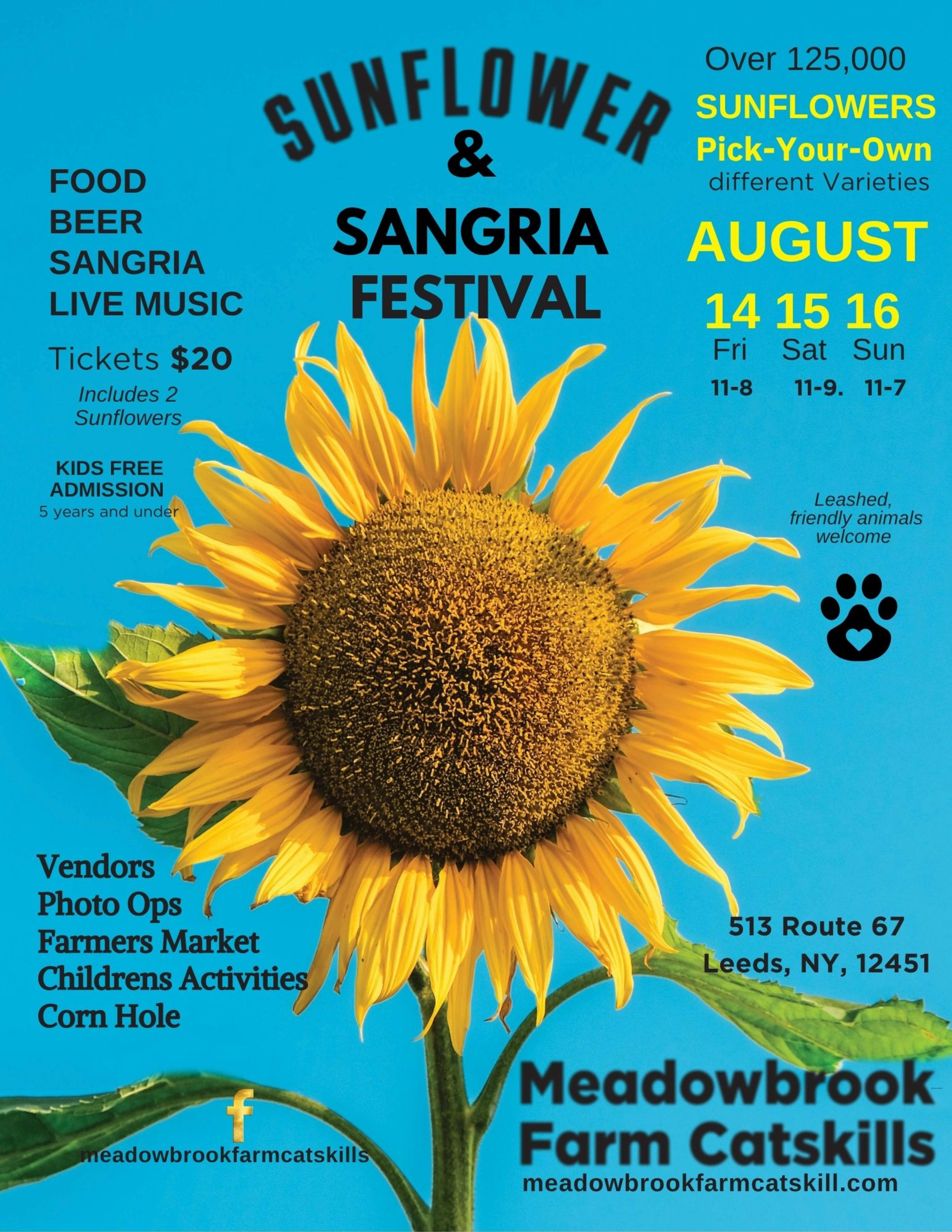 Sunflower & Sangria Festival at Meadowbrook Farm