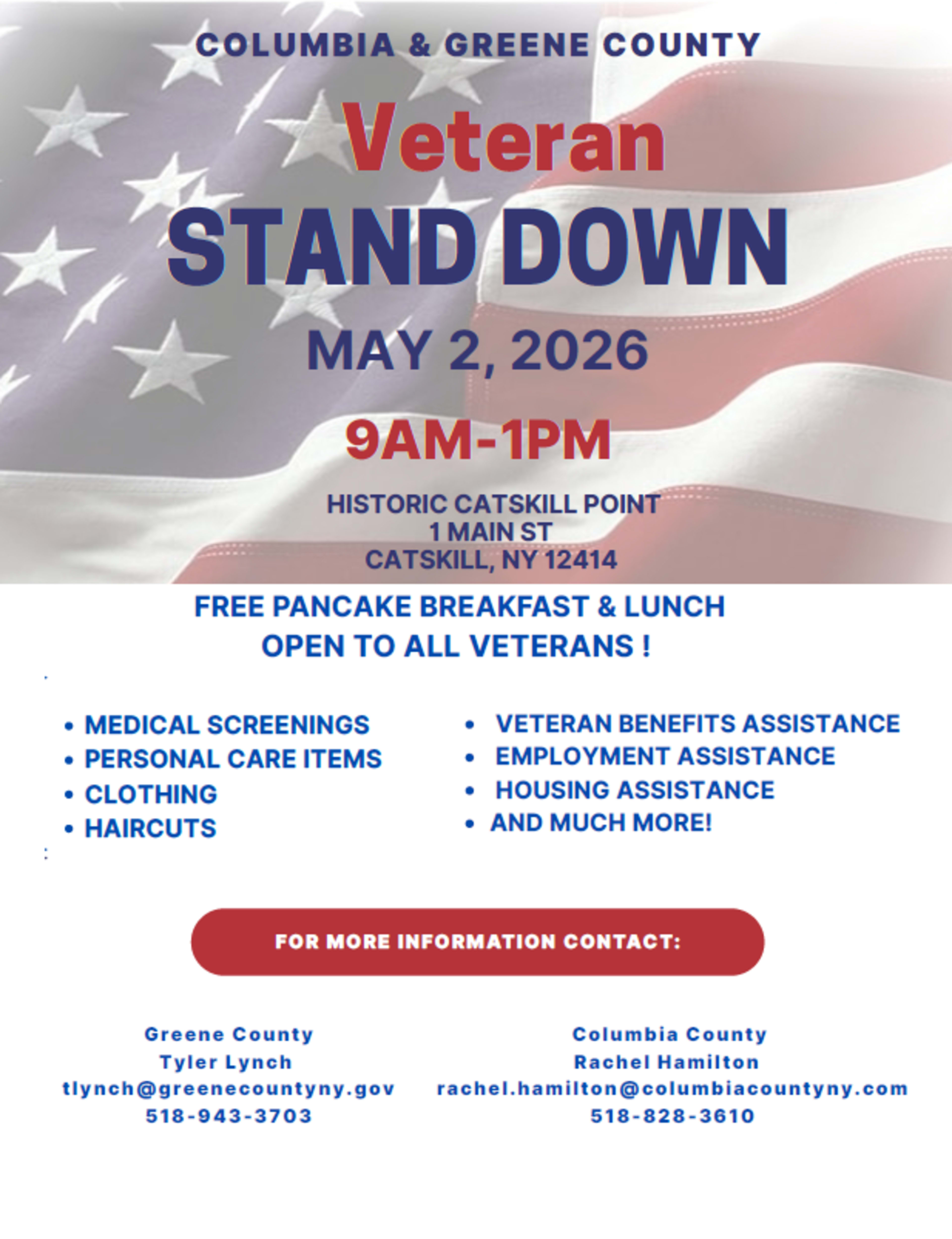 Columbia & Greene County Veteran Stand Down