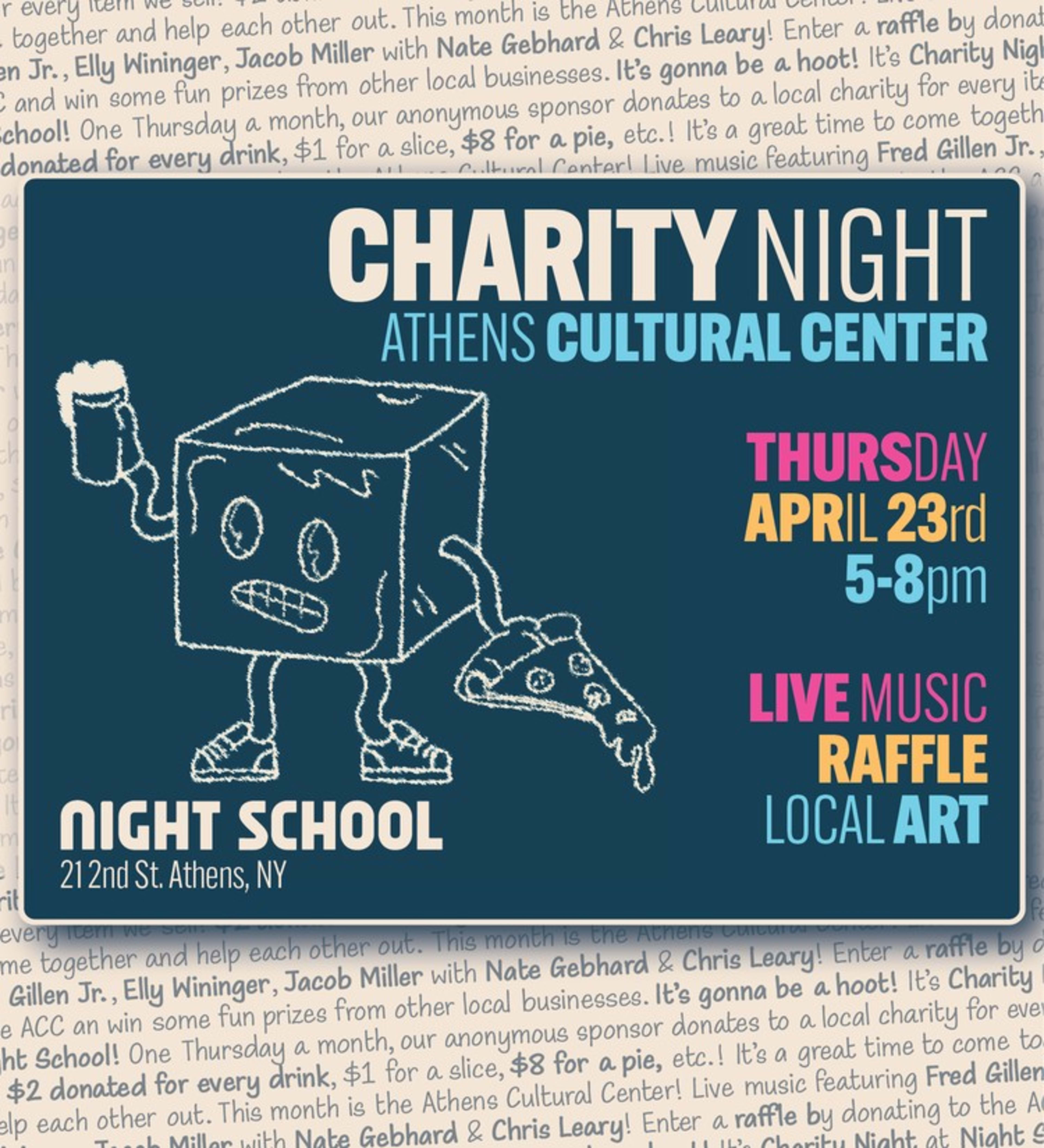 Athens Cultural Center Charity Night at Night School