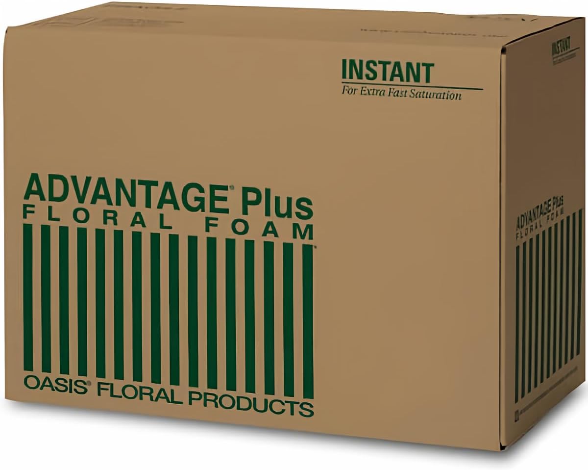 OASIS Advantage Plus Floral Foam Blocks, Bulk Pack of 48