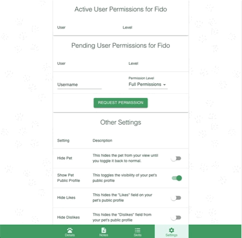 Request Permissions Example