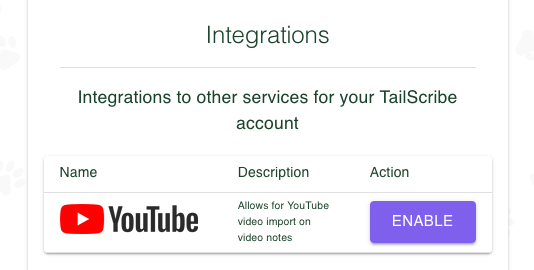 TailScribe_Integrations