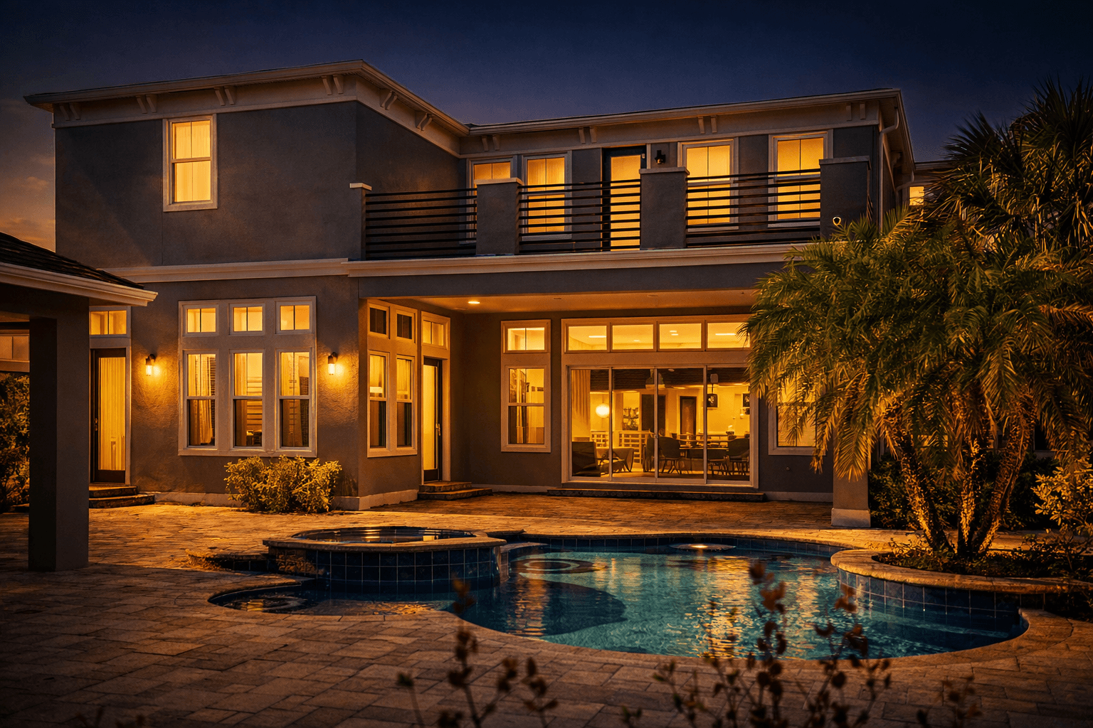 Lake Nona pool home exterior