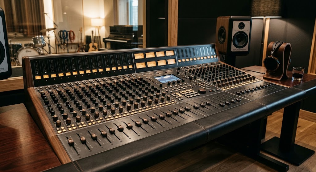 Music production mixing board