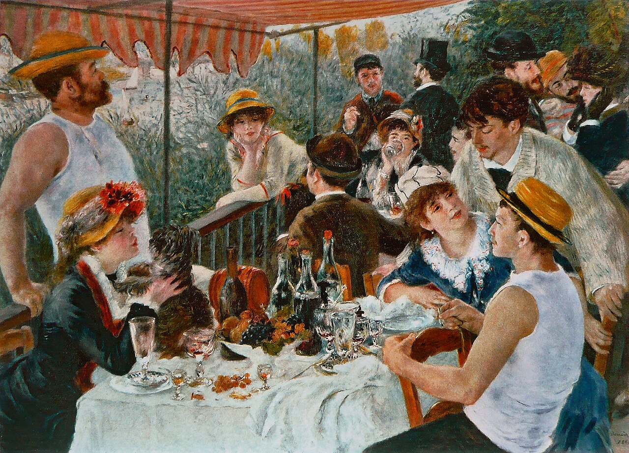 Dans Le Déjeuner des canotiers de Renoir (1881), la jeune femme qui tient un petit chien est une amie de l'artiste. Qui est-elle, et quelle relation aura-t-elle avec lui ?