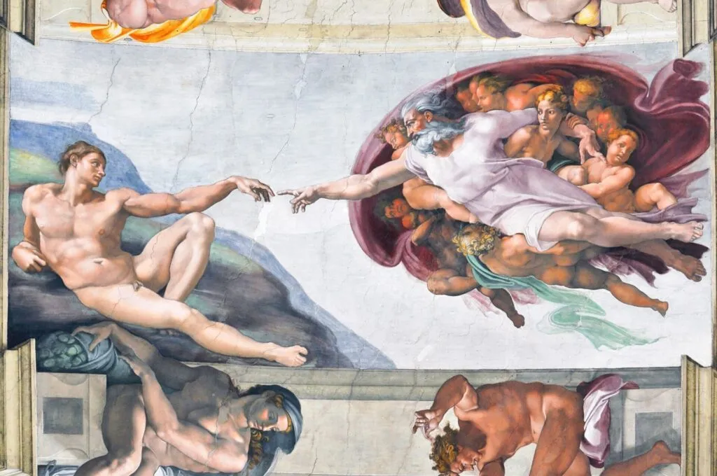 Dans La Création d’Adam de Michel-Ange, la forme qui entoure Dieu et les anges a donné naissance à une célèbre interprétation. À quoi ressemblerait-elle ?