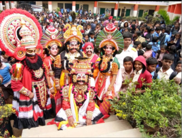 Introduction to Yakshagana for Children in Govt seniour sec school weavers colony, bengaluru
