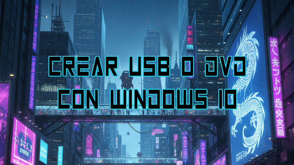 Crear USB o DVD con Windows 10