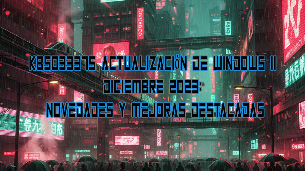 KB5033375 Actualización de Windows 11 diciembre 2023: Novedades y mejoras destacadas