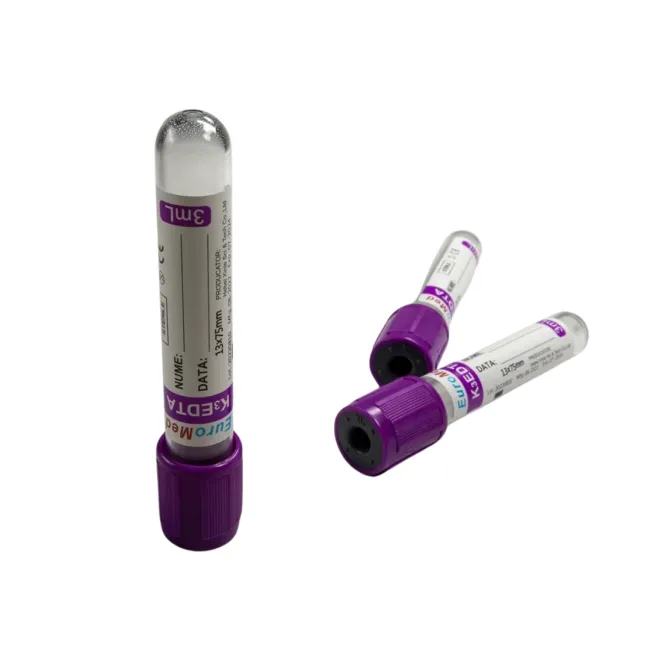 Vacutainer Hematologie 3ml cu K3 EDTA, PET, dop mov