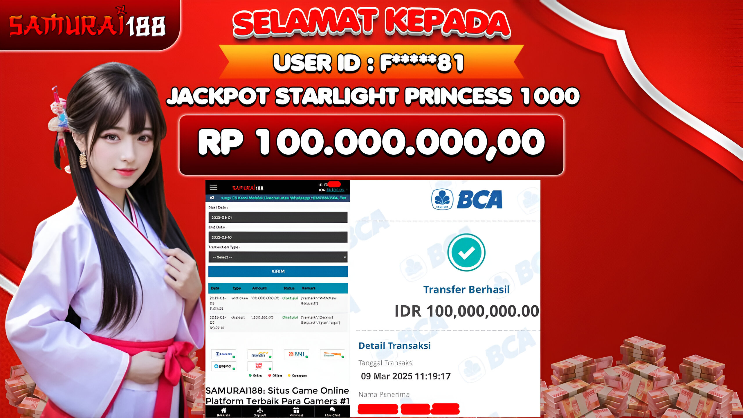SAMURAI188 di CASINO ROULETTE RP.131.050.000 LUNAS